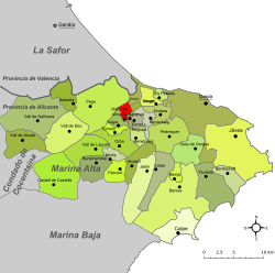 Ráfol Almunia de-Mapa de la Marina Alta.svg