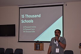 Presenting About Schoolwiki in Wikimedia SAARC Conference 2019