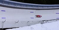 Deutsch: Vorletztes Saisonrennen im Rennrodel-Weltcup der Saison 2014/15 vom 19. bis 22. Februar 2015 in Altenberg/Erzgebirge. Tag 1: Training. English: Luge world cup race season 2014/15 in Altenberg/Germany, 19th to 22nd Februar 2015. Day 1: training.