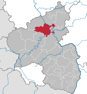 Li position de Subdistrict Mayen-Koblenz in Rheinland-Palatinia