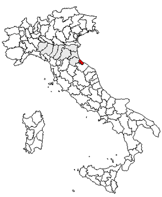 Poziția regiunii Provincia di Rimini
