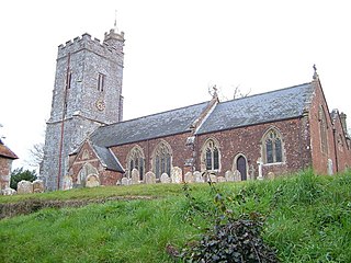 Rockbeare Village in Devon, England