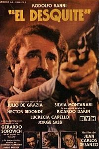 Rodolfo Ranni en 1983. Protagonista de la película El desquite, dirigida por Juan Carlos Desanzo.