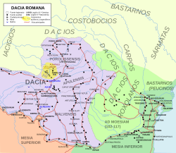 Roomalainen Dacian maakunta (106 - 271 jKr.)-en.svg