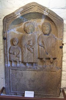 Roman gravestone found in Ilkley RomangravestoneatIlkley.jpg