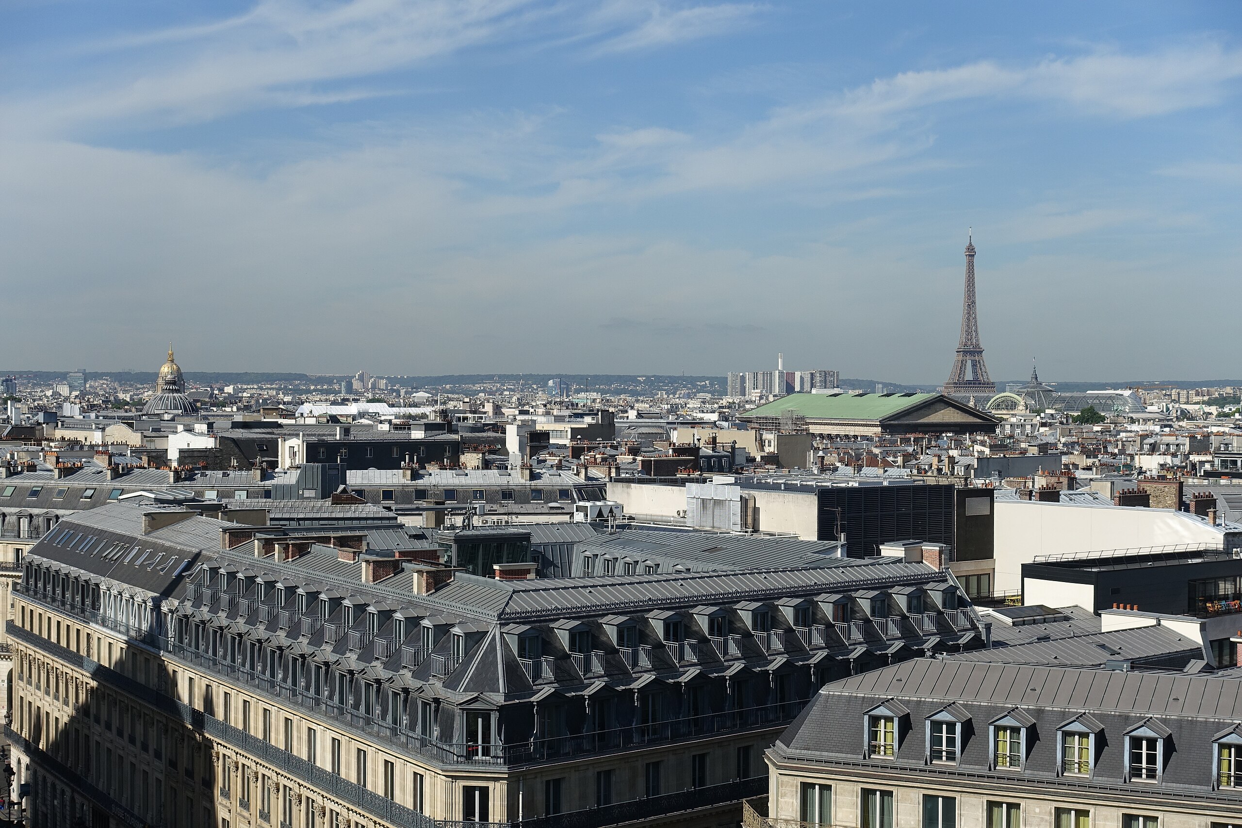 Galeries Lafayette Rooftop Terrace: A view over Paris