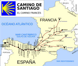 Traseul Camino de Santiago Frances.svg