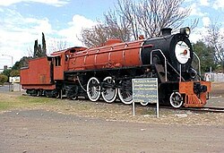 SAR Class 16DA no. 850 plinthed in Theunissen