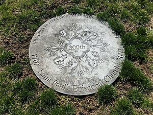 Saint Pauls Church Marker in Old Swedish Burial Ground, Chester, Pennsylvania