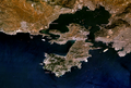 האי סלמיס, תצלום לווין