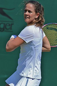 Schnyder at the 2018 Wimbledon Championships. Schnyder WMQ18 (51) (41743600600).jpg