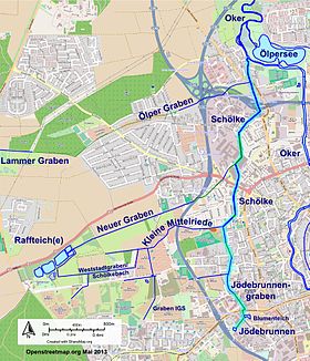 Die Schölke und ihre Nebengewässer im westlichen Stadtgebiet Braunschweigs