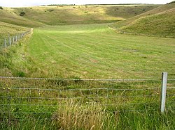 The dry valley of Scratchy Bottom, between Swyre Head and Durdle Door.