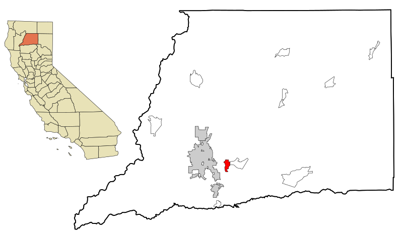 File:Shasta County California Incorporated and Unincorporated areas Palo Cedro Highlighted.svg