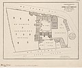 Plan de l'abbaye de 1840, réalisé lors de la destruction des derniers bâtiments encore debout.