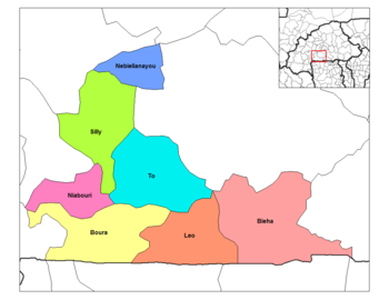 Boura Department location in the province