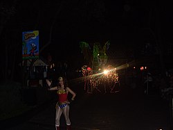 Magic Light Parade at Six Flags Mexico Six Flags Mexico - Wonder Woman and Batmobile.jpg