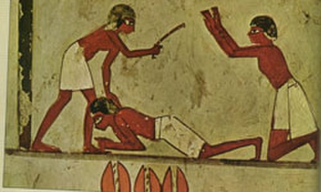 Slave beating in ancient Egypt