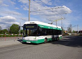 Solaris Trollino 12 AC v Jirkove na autobusovej stanici