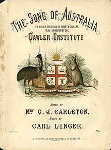 Cover of the Marshall and Sons edition, ca. 1877 Song of Australia.jpg