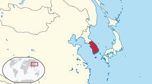 Lõuna-Korea asendikaart
