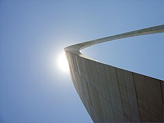 The St. Louis Arch as seen from the lawn.