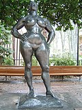 Modern statue of a nude woman