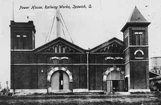 Power House at the North Ipswich Railway Workshops, circa 1914 StateLibQld 1 110052 Power House at the Ipswich Railway Workshops, Ipswich, Queensland,ca. 1914.jpg