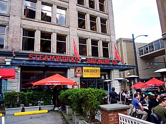 Steamworks brewpub in Downtown Vancouver Steamworks Brewing Company (3663480916).jpg