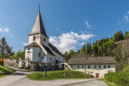 Fortified parish church Saint James the Greater and former rectory in Tiffen, Steindorf, Carinthia, Austria