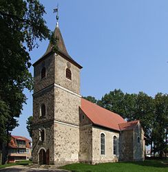 The once Protestant, now Roman Catholic parish church in Straduny (Stradaunen)