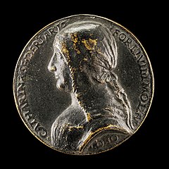 Caterina Sforza-Riario, 1463-1509, Countess of Forli and Imola [obverse]