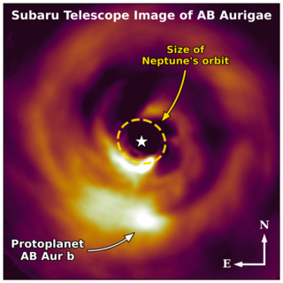 <span class="mw-page-title-main">AB Aurigae b</span> Astronomical object orbiting AB Aurigae