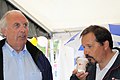 Norsk bokmål: Svein Flåtten, Høyre-politiker og Per Arne Olsen, FrP-politiker på stand på Økofestivalen i Sande i Vestfold