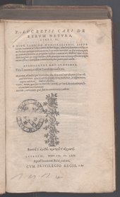 De rerum natura, Ausgabe von Dionysius Lambinus, 1570 (Quelle: Wikimedia)