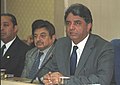 The Home Secretary, Shri V.K. Duggal addressing a Press Conference on the deliberations of Coordination Centre meeting on Naxalism, in New Delhi on January 13, 2006.jpg