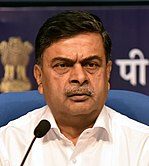 The Minister of State (IC) for Power and New and Renewable Energy, Shri Raj Kumar Singh addressing a Curtain Raiser Press Conference regarding 2nd Global RE-invest, in New Delhi on September 25, 2018 (cropped).JPG