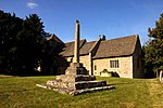 Churchyard cross approximately 15 metres south of Church of St Lawrence The remains of the cross at St Lawrence Church - geograph.org.uk - 1512046.jpg