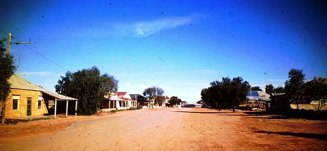 Tibooburra main street in 1976