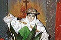 Unidentified saint in conquistador helmet
