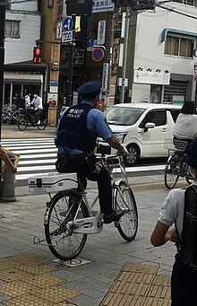 A bicycle used by the Tokyo Metropolitan Police Department Tokyo metropolitan police officer on a bicycle in Shinagawa May 26 2022 03-40-14 PM.jpeg