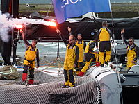 Tonnerres de Brest 2012 - Equipage du Spindrift Racing - 001.JPG