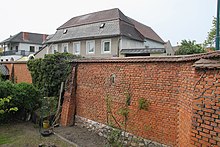Traismauer-Restored brick walls with keyhole gunports Traismauer-Befestigungsanlage.JPG
