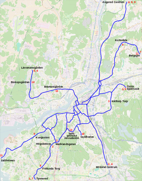 File:Tram map of Gothenburg.svg