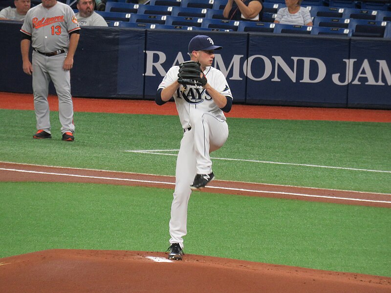 File:Trevor Richards pitching for the Tampa Bay Rays in 2019.jpg