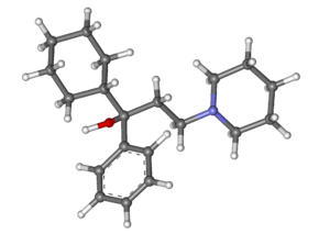 Trihexyphenidyl ball-and-stick.png