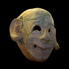 Maschera da smorfia al Museo Nazionale del Bardo (fine del VI sec a.C.)