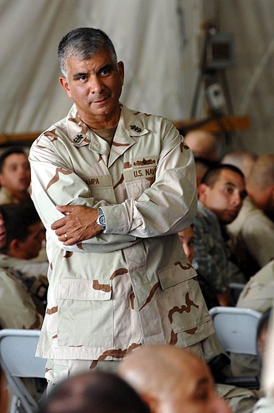 File:US Navy 080816-N-8273J-221 Master Chief Petty Officer of the Navy (MCPON) Joe R. Campa Jr. speaks with Sailors during an all hands call at Bagram Air Force Base.jpg