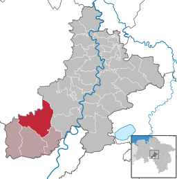 Läget för kommunen Uchte i Landkreis Nienburg/Weser