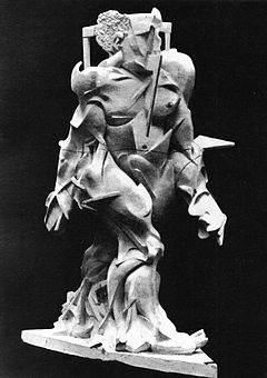 Umberto Boccioni, 1913, Synthèse du dynamisme humain (Synthesis of Human Dynamism), sculpture destroyed